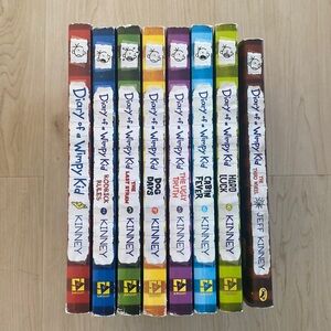 Diary of a Wimpy Kid Paperback Books By Jeff Kinney Books. 8 books.
